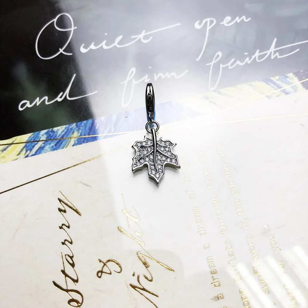 

Maple Leaf Pendants 925 Sterling Silver Boho Cannabiss Weed Herb Charm Fit Bracelet Necklace Hip Hop Tropical Leaf For Women