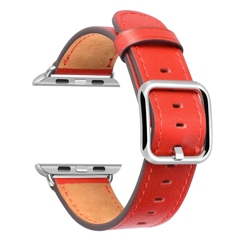 SEURE Натуральная кожа Ремешки для наручных часов Apple Watch 38/40 мм/42 44 мм ремень iwatch