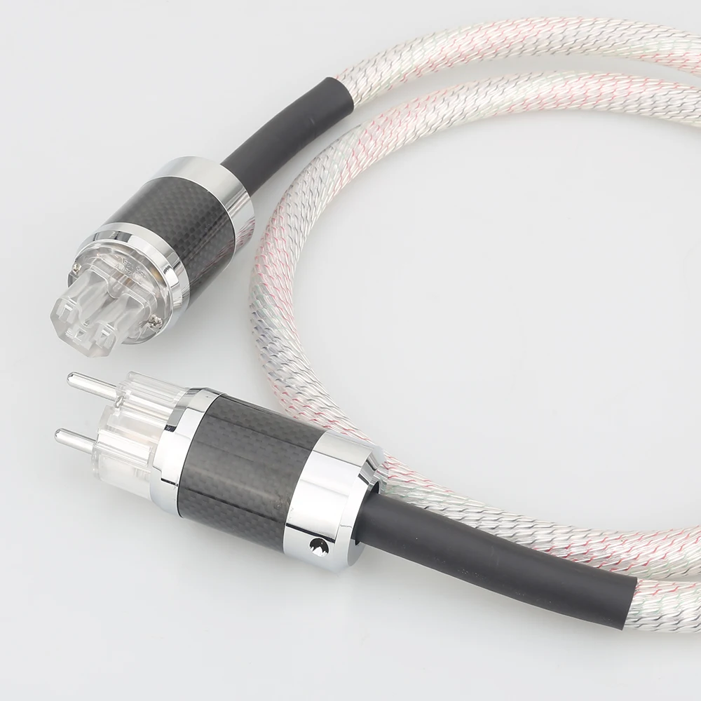 Audiocrast P116 OCC посеребренный кабель питания Кабель Hi-Fi 7N OFC шнур с усилителем