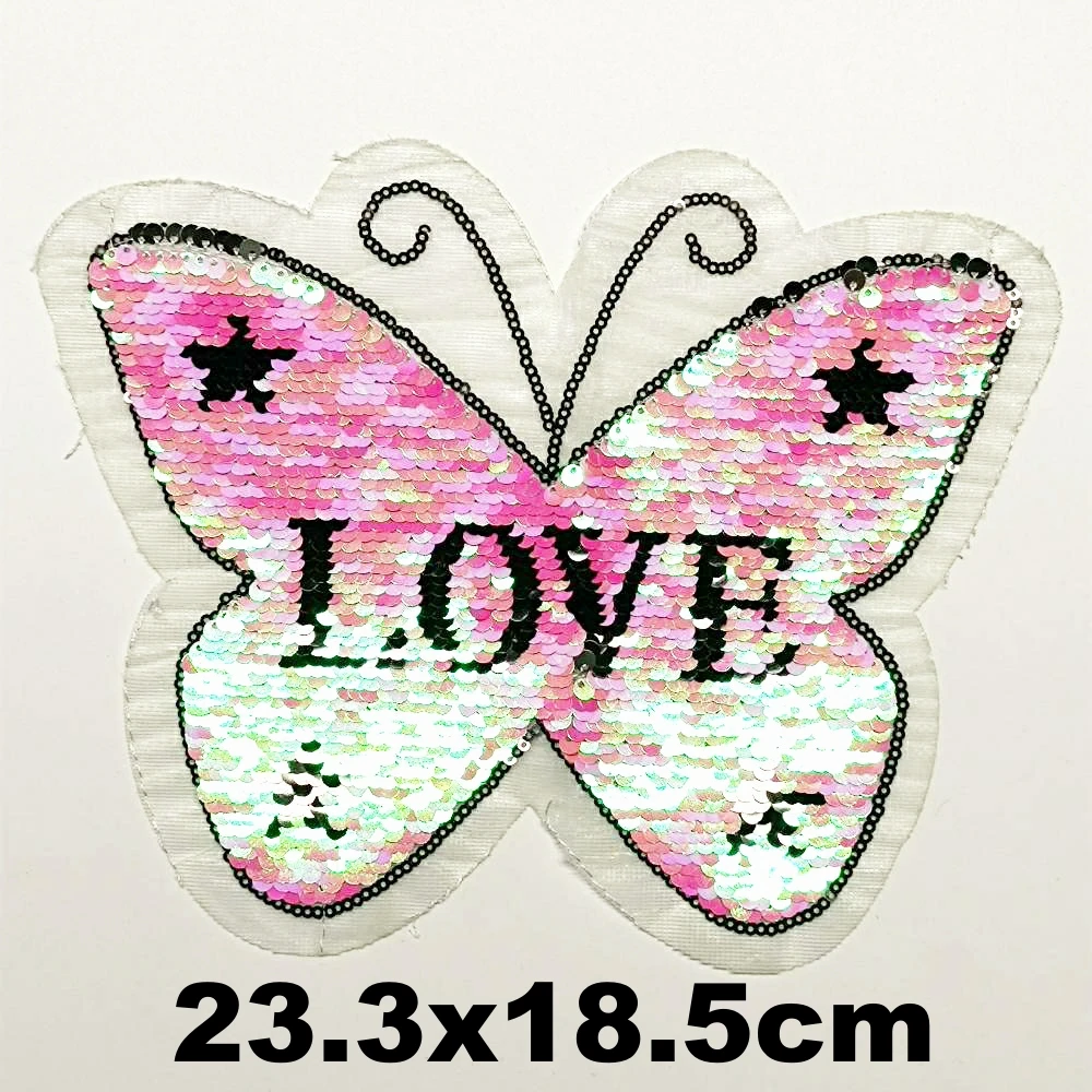 

Apparel large embroidery big buttlefly patches for clothing AM-3397