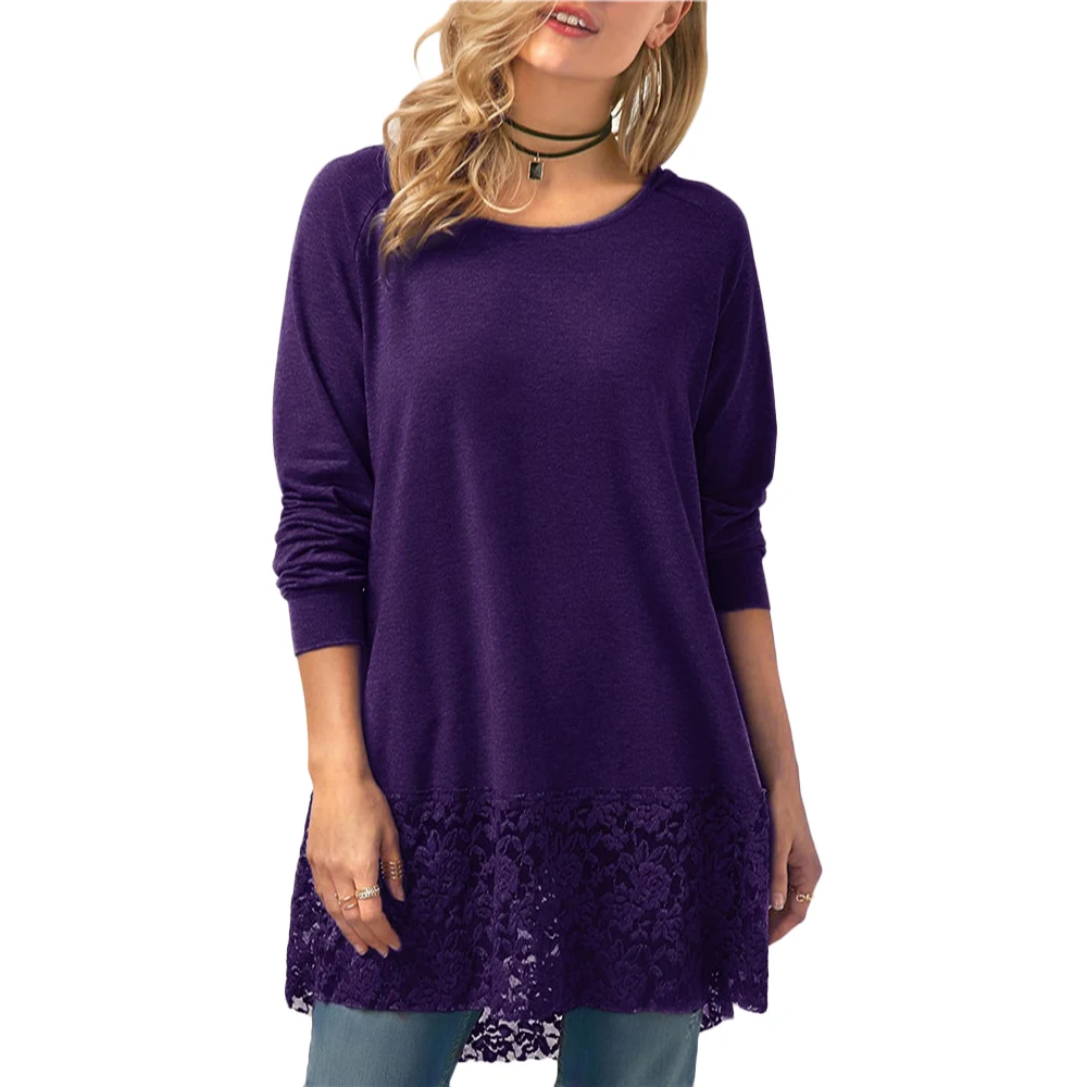 Wipalo Свободная туника с кружевами и капюшоном футболка кружевным цветочным