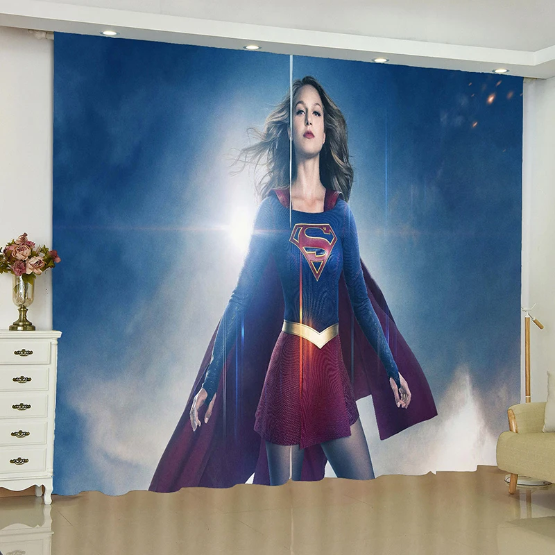 Justice League, занавески для окна, DC, Бэтмен, Wonder Woman, жалюзи, портьеры на окно, Затемненные занавески для гостиной