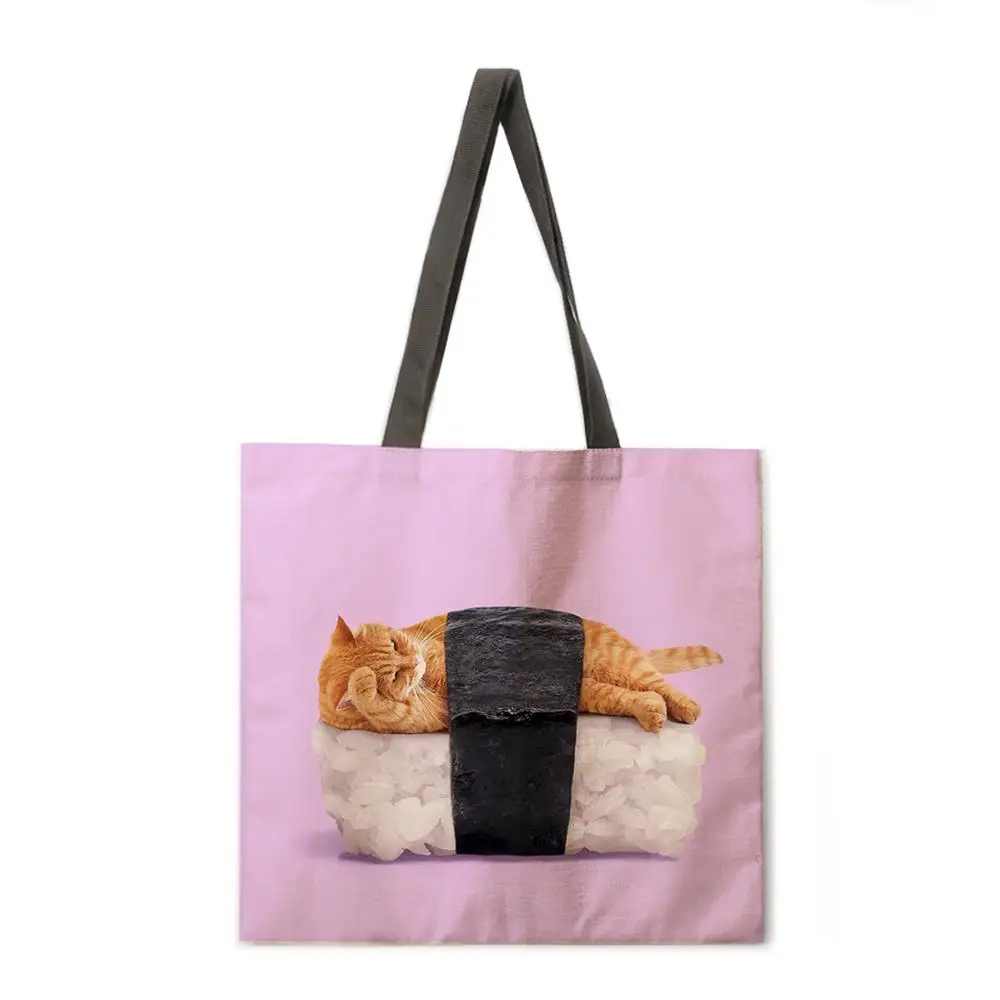 Ленивая кошка женская сумка через плечо складная для покупок модная пляжная