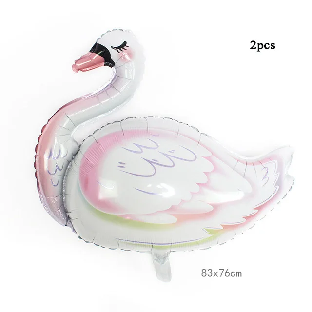 large swan 2pcs Большой белый шар в виде лебедя с днем рождения, украшения для взрослых, свадьбы, розовые воздушные шары в виде любви - Цвет: large swan 2pcs