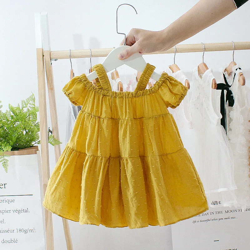 Платье детское хлопковечерние с открытыми плечами на возраст 24-6 лет |