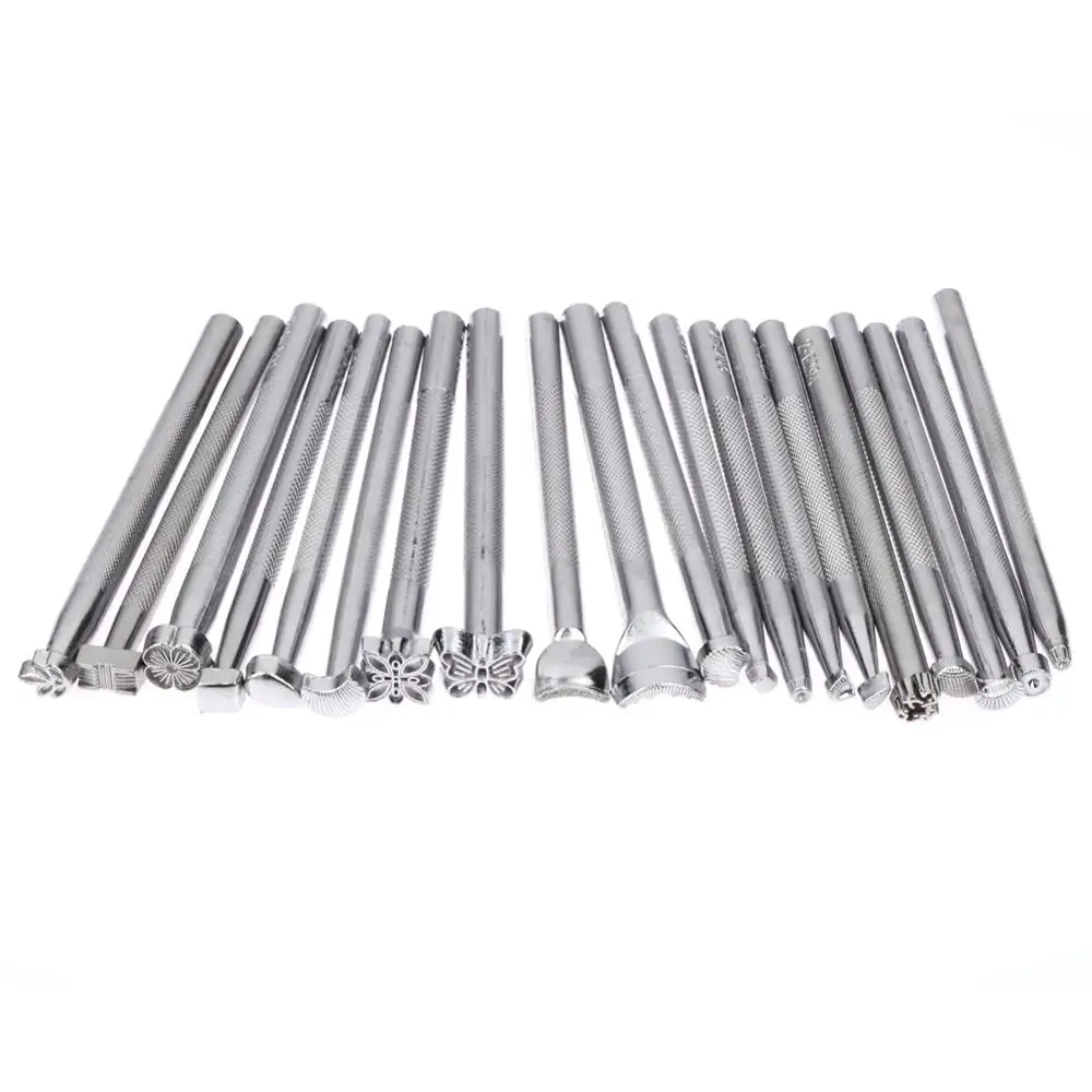 25 шт./компл. штампы для резьбы по коже из нержавеющей стали набор снятия фаски