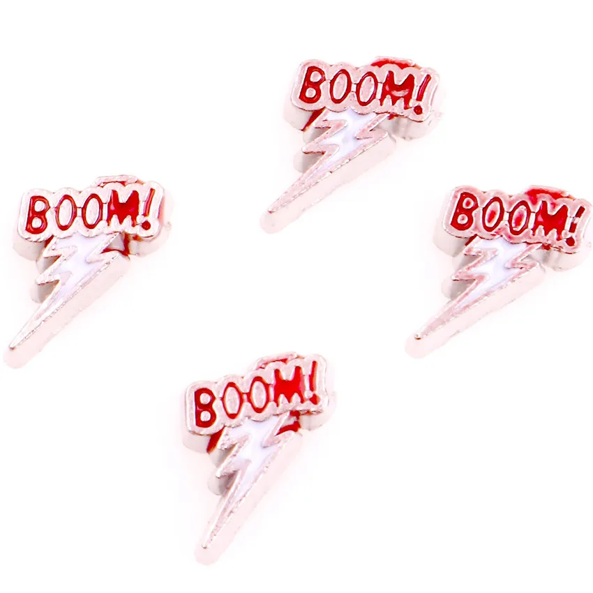 

20Pcs/Lot Red Boom Alloy Floating Charms Hand-made DIY for Glass Lockets