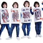 Детские покерные игральные карты костюм вечерние косплей для мальчиков и девочек Королева Король игральные карты для детей на Хеллоуин