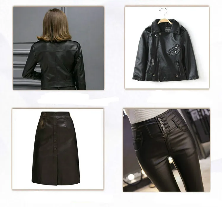 Черный мягкий PU искусственная кожа ткань Imiation Pleather ткань, подходит для пальто, юбки, мебели, продается по метру