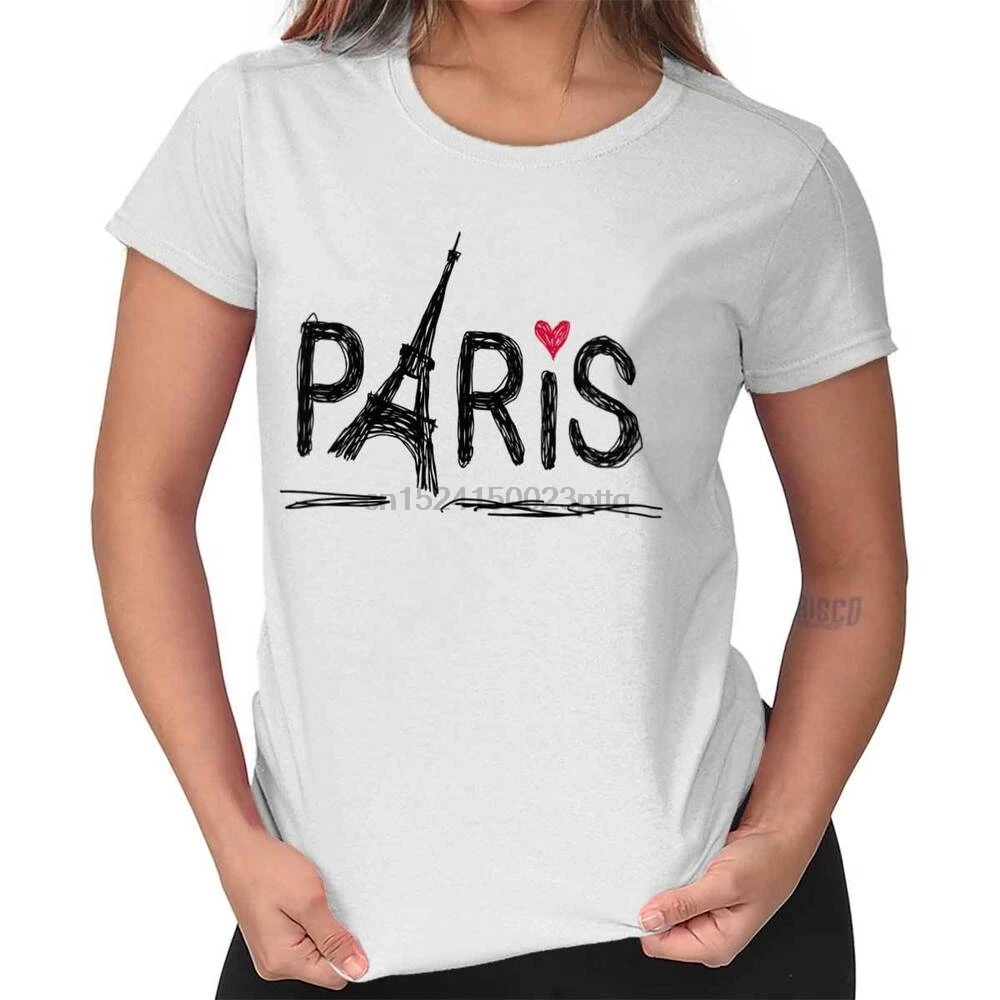 Женская футболка с рисунком Эйфелевой башни |
