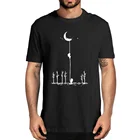 Футболка хлопковая унисекс с забавным принтом астронавта, свободная повседневная мягкая мужская рубашка с круглым вырезом, уличная одежда в стиле Харадзюку, лето