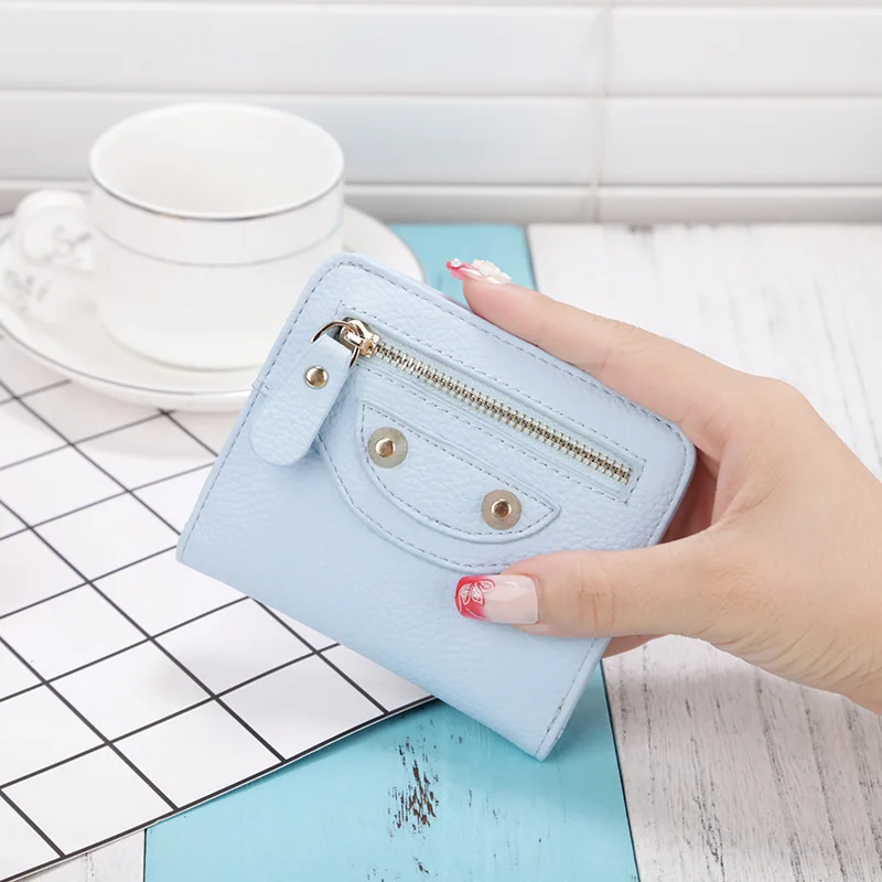 Новый корейский Для женщин кошельки короткий складной сумочка маленькая свежая