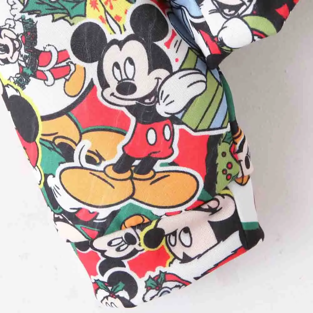

Fashion Casual Hedging Thin Sweatshirts Female Mickey Mouse Korean Version Loose Wild Plus Size Top Print Disney Woman Cartoon