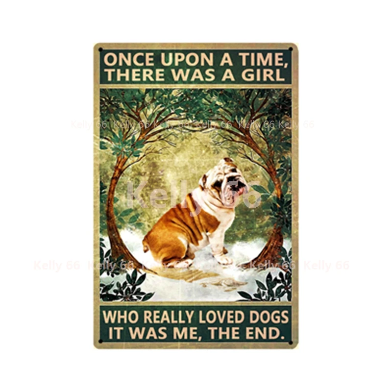 

[ Kelly66 ] Who Really Loved Dogs It Was Me Bulldog Beagle Boxer Metal Sign Home Decor Bar Wall Art Painting 20*30 CM Size Dy166