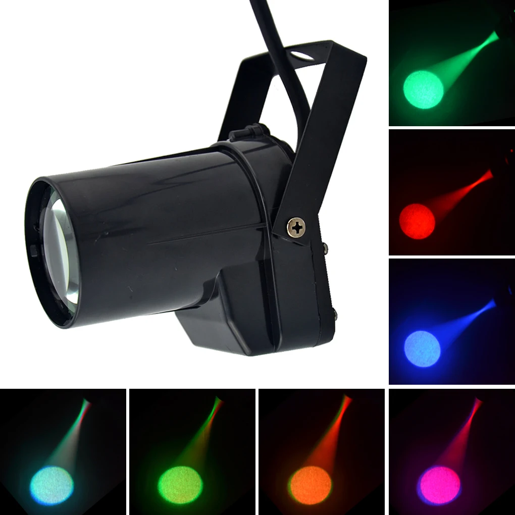 Mini 5W Colorful LED Beam Spotlight Christmas Disco Backlight Pin Spot Light KTV DJ Party Projector Stage Mirror Ball Lamp