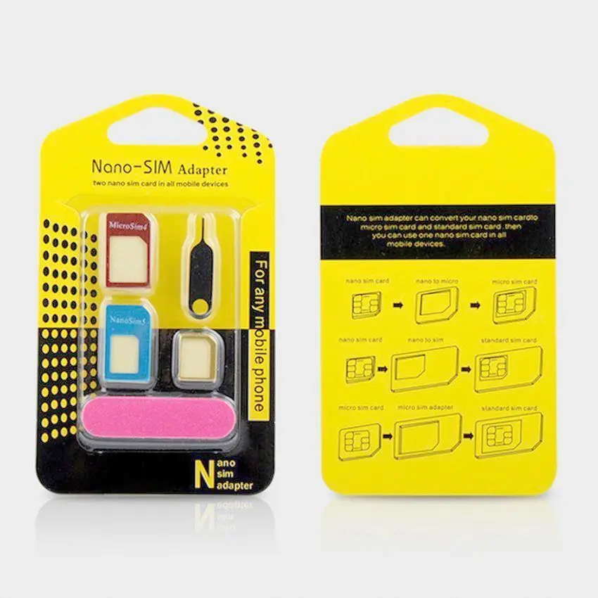 5 в 1 Адаптеры Nano Sim-карты + Обычная и Micro Sim стандартная SIM-карта инструменты для IPhone