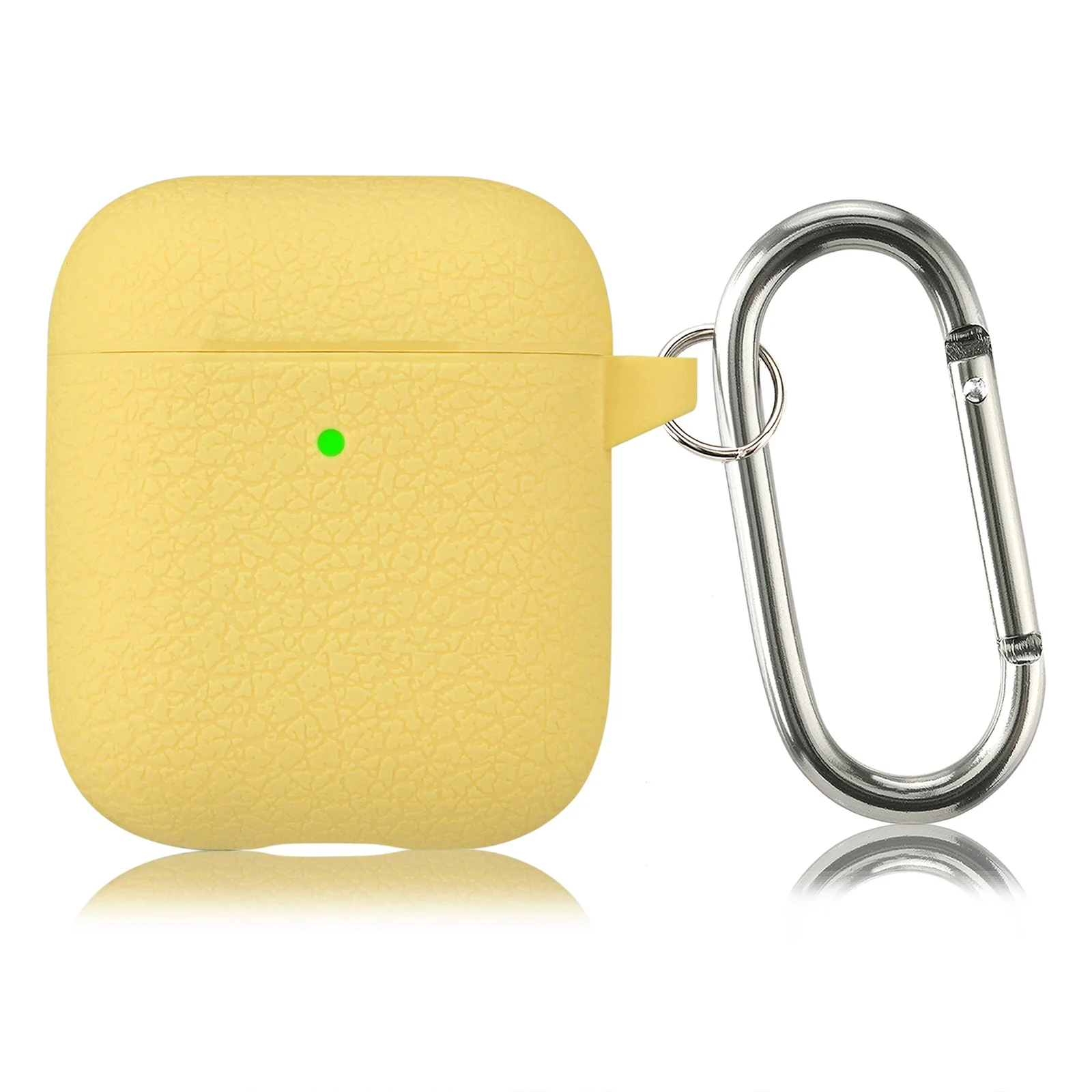 

Earphone Case For Airpods 2 1 Litchi Grain Texture Soft Silicone Bluetooth Wireless Earphone Protective Case For Airpods Ring