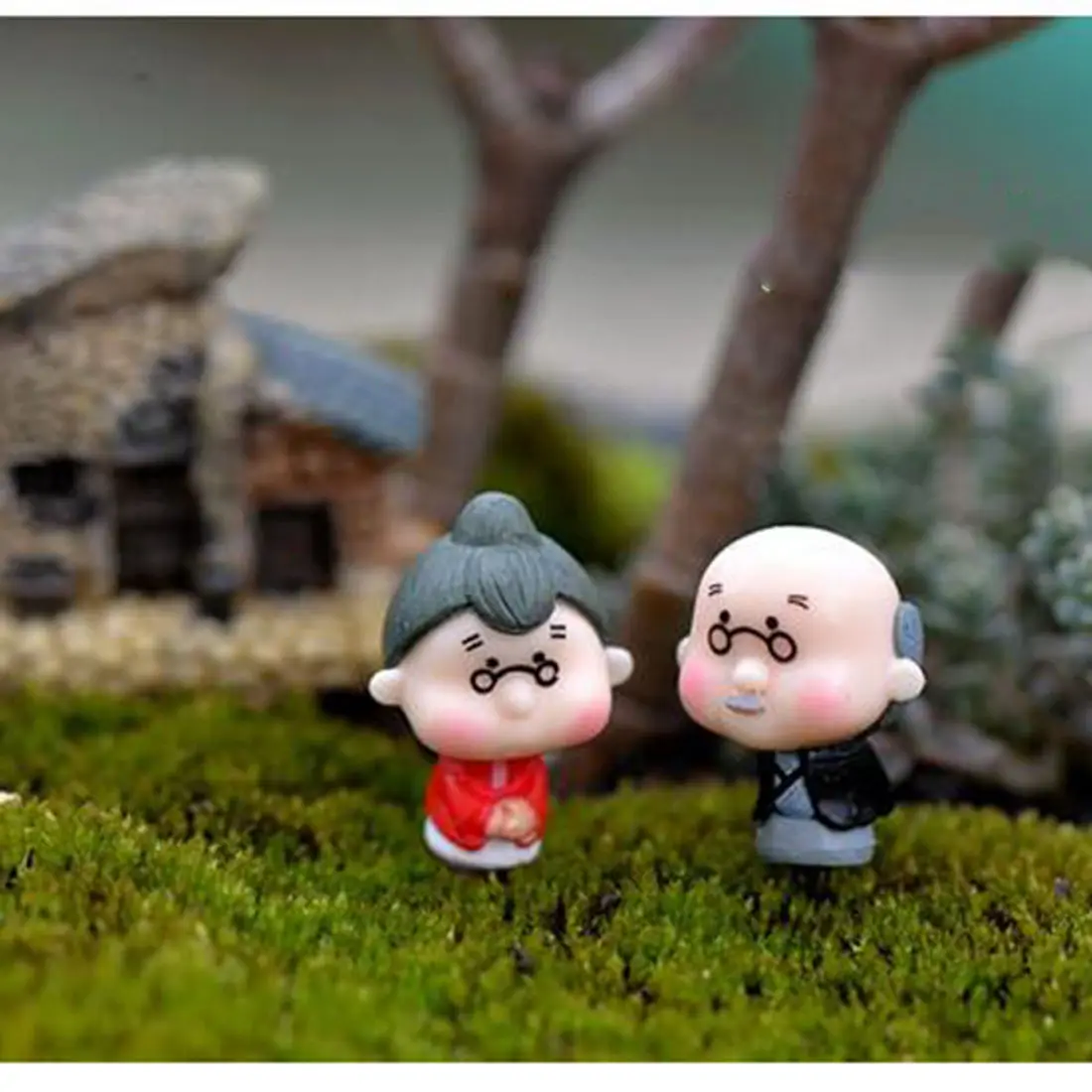 Милые старые фигурки бабушки 2018 миниатюры Сказочный садовый гном Домашний