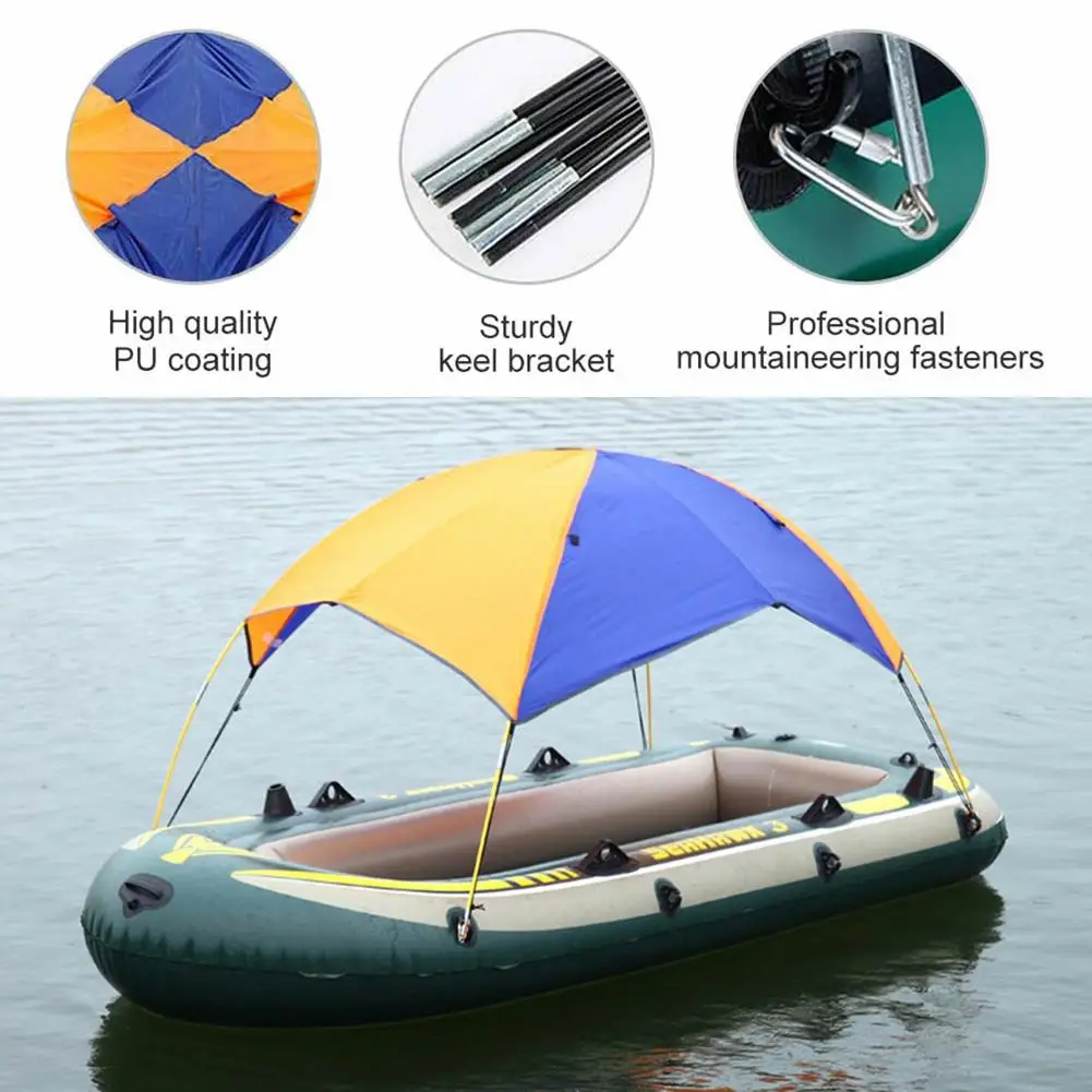 

3-4 Person Iatable Boat Kayak Canopy Awning Folding Sun Shade Shelter Waterproof Tent Boat Kayak Rafting Accessories