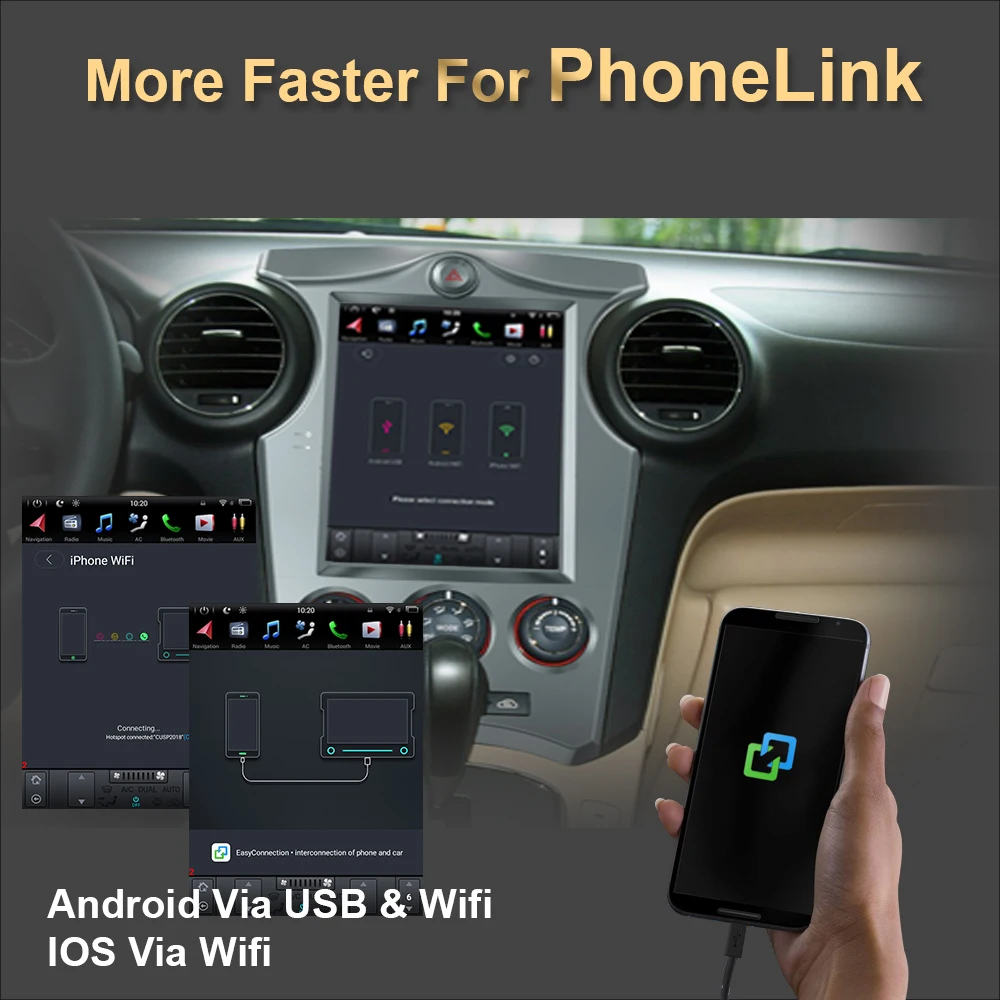 Android 9.0 Tesla Style Vertical Car GPS Nagavition for KIA CARENS 2006-2013 MANUAL A/C Radio Stereo Multimedia Player with BT | Автомобили