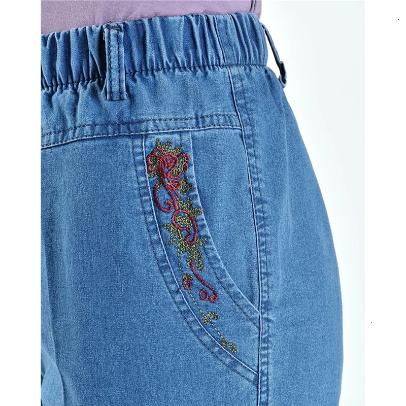 2019 летние джинсы женские с высоким хвостом для женщин плюс размер эластичные