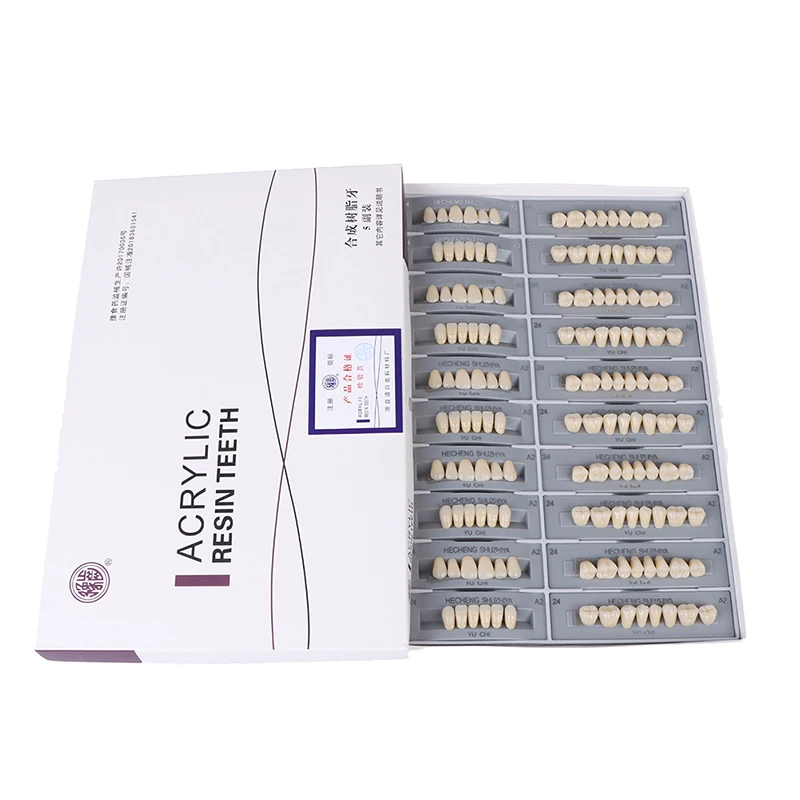

5 Sets / Box Dental Synthetic Polymer Teeth Resin Denture Dental Teeth Model New