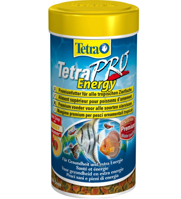 Tetra Pro хрустящий цвет энергии водорослей еда для всех декоративных рыб кормушка для рыб