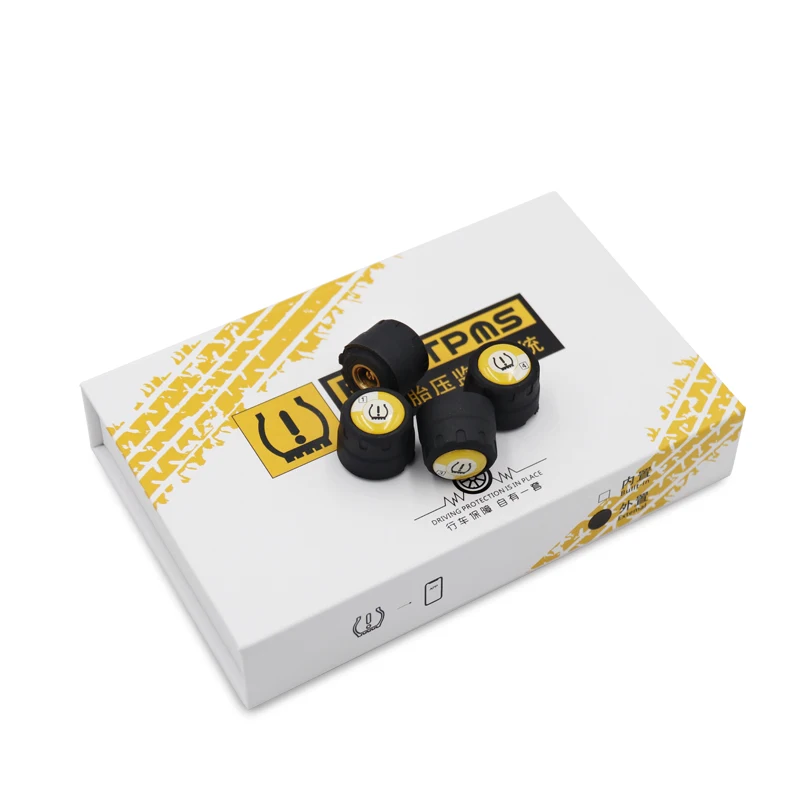 4 Pieces Sensors TPMS Bluetooth 4.0 Car Outer Tire Pressure Monitoring BLE Low Energy For Android And IOS | Автомобили и