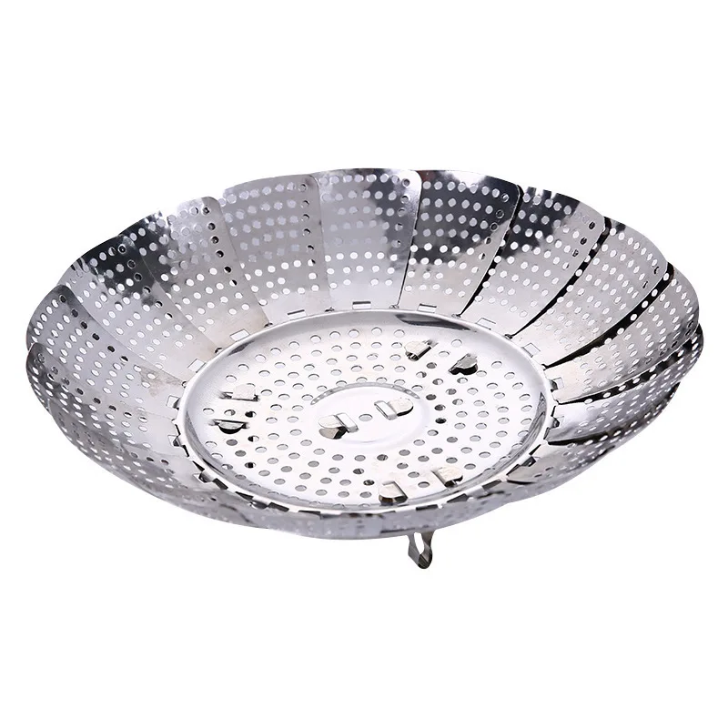

Stainless Steel Lotus Steaming Tray Multi-Function Changeable Fruit Tray Retractable Folding Magic Steamer Tray Steaming Rack