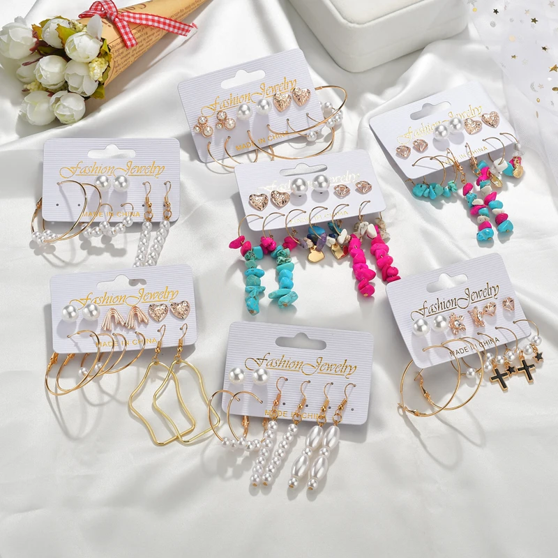 Модный символ бесконечности серьги-капли Набор Новый природа горный хрусталь