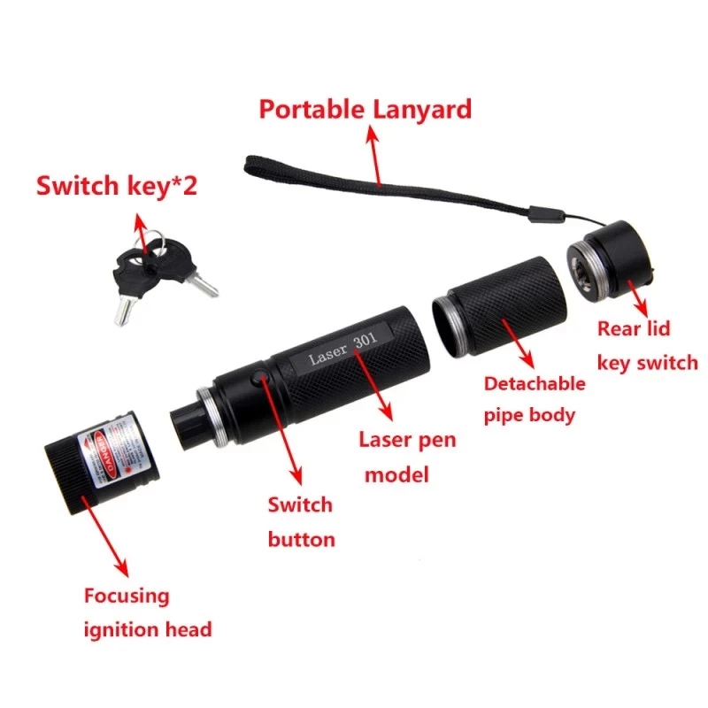 Laser Sight Pointer 5MW High Power Green Purple Red Dot Light Pen Powerful Meter 200-5000m | Спорт и развлечения