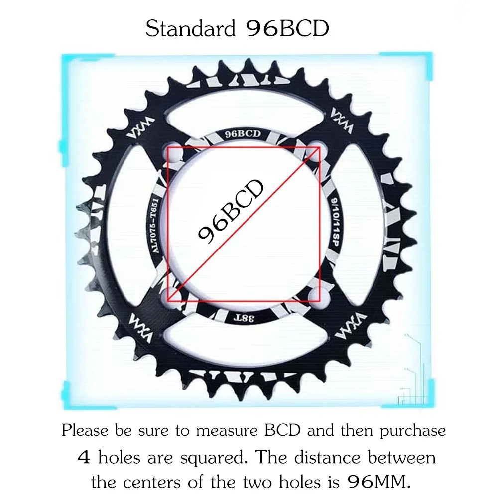 Новая Звездочка VXM с зубчатым профилем 96BCD 32T/34T/36T/38T круглая узкая широкая