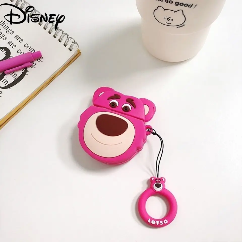 

Disney Cute Strawberry Bear AirPods Pro3 Earphone Case AirPods1/2 Generation Wireless Protective Case Soft Bluetooth-compatible