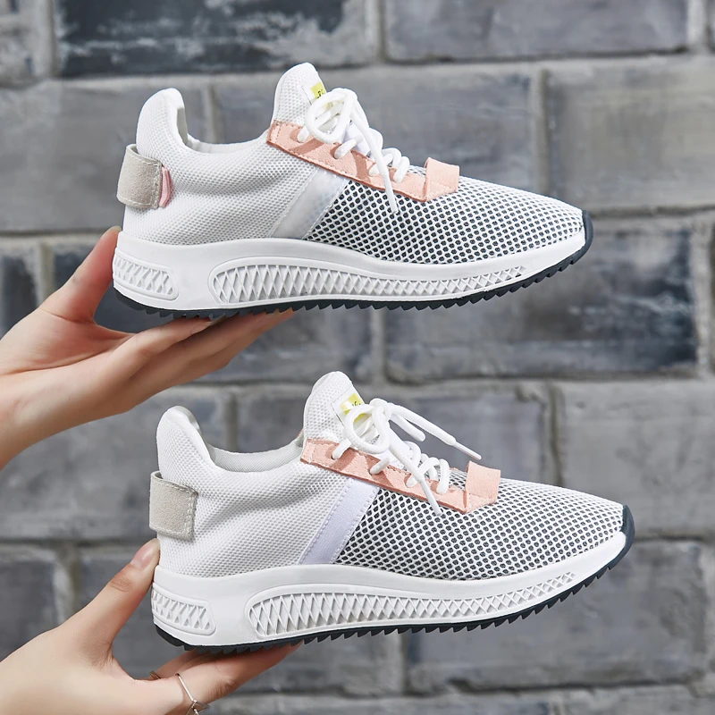 Женские кроссовки увеличивающие рост 4 см дышащая сетчатая женская обувь для