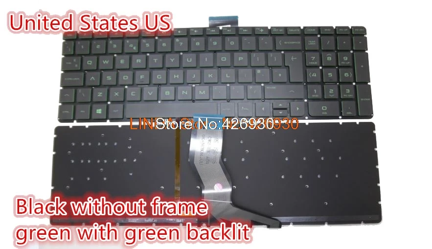 Клавиатура для ноутбука hp Pavilion 15 AB000 AB AK BC 17 15z AB100 US серый черный/серебристый без