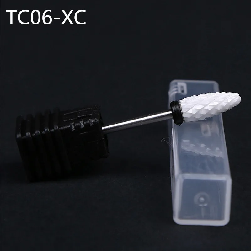 1 шт. керамические сверла для ногтей 3/3" хвостовик для электрического маникюра, педикюра, фрезы, фрезы, напильники, аксессуары Tc01-05