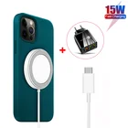 Сетевое зарядное устройство PD, 20 Вт, с вилкой Стандарта США, Великобритании и Европы, магнитное Беспроводное зарядное устройство 15 Вт для IPhone 12 Pro Max Mini, быстрая зарядка