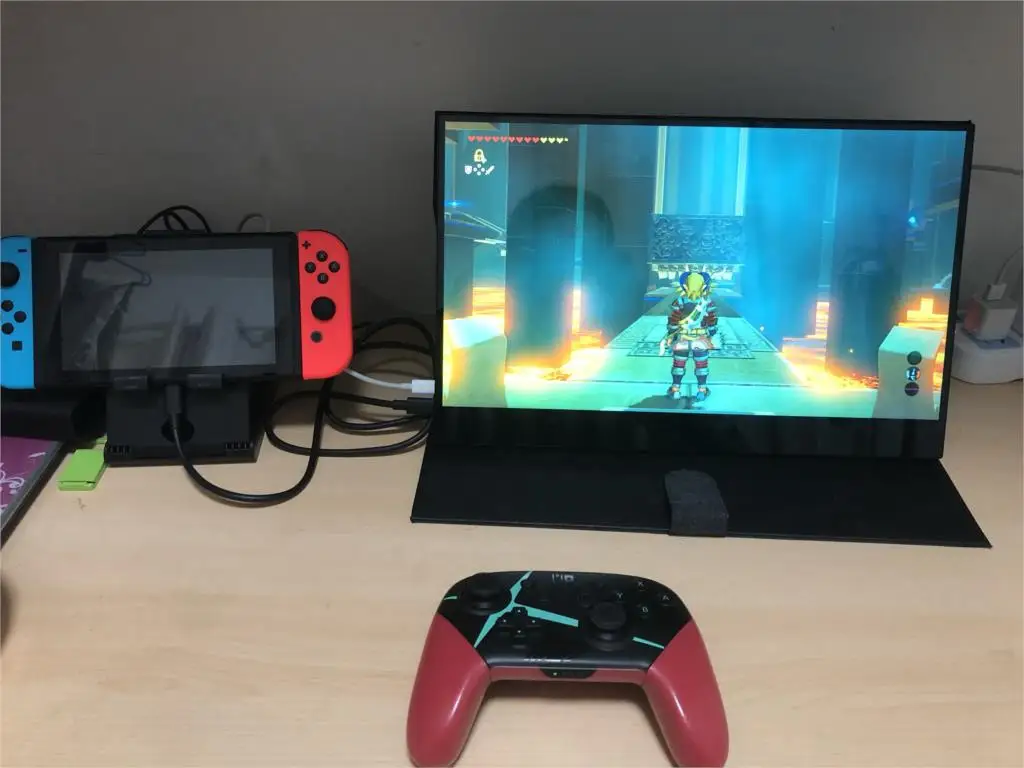 15 6 &quot4K HDR10 Freesync Портативный игра сенсорный монитор сердечного ритма для PS4 Pro