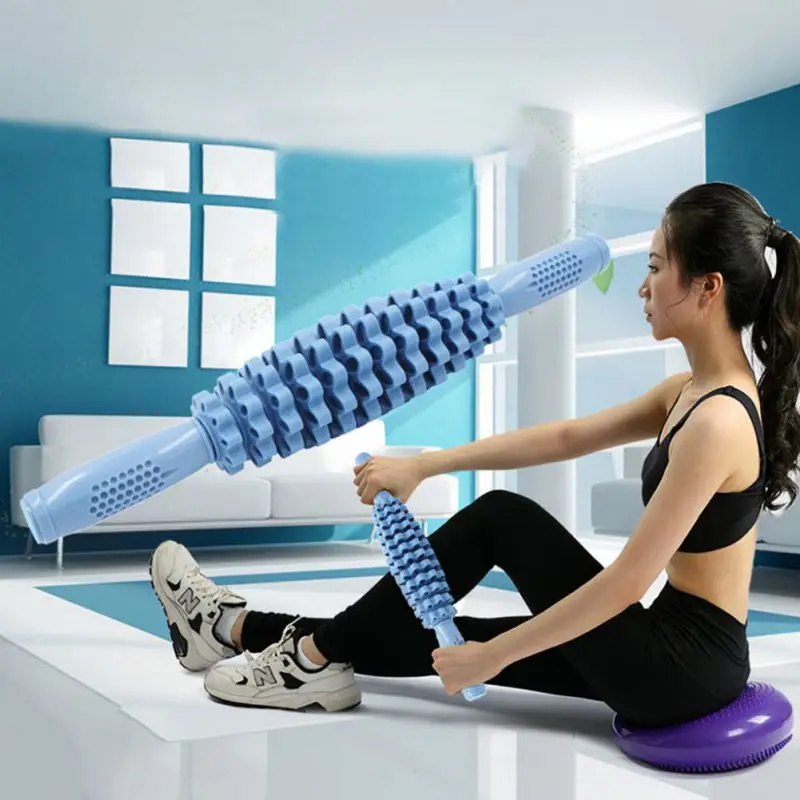 

Relaxing Muscle Massager Stick Yoga Massage Stick Roller Elastic Stick Pink Blue Massage Stick Useful Body Massage Roller Stick
