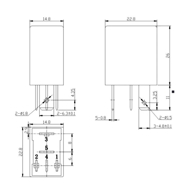 Мини фиолетовое реле 30A12V 24V 4pin/5pin масляный насос кондиционер вентилятор противотуманная фара универсальное реле автомобильное реле