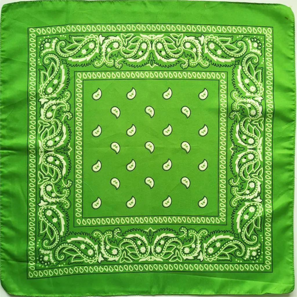 Полиэстер Пейсли квадратном каблуке в стиле панк хип хоп Бандана шейный платок