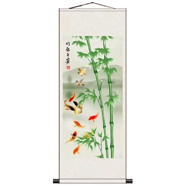 Декоративная подвесная картина из бамбука с чернилами декоративные картины для