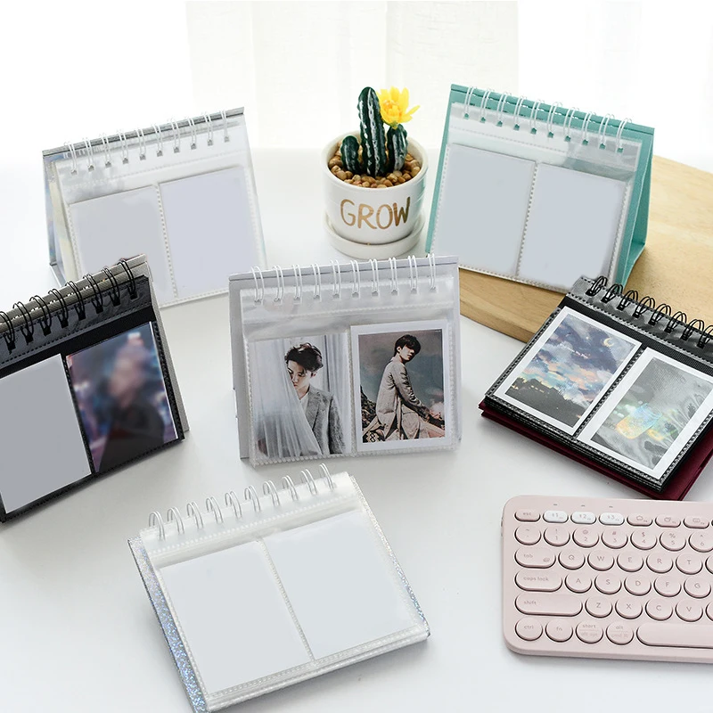 

New Desktop standing polaroid photo album scrapbooking Photocards kpop album for cards stamp Photo frame instax mini photo album