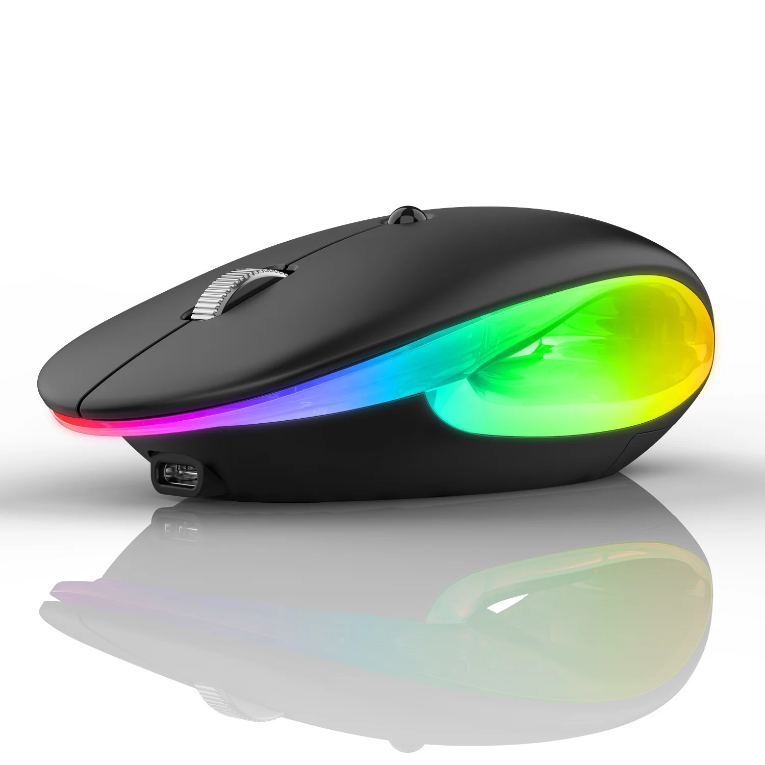 

Ultralight Wireless+Bluetooth Dual Mode Mouse RGB Rechargeable Silent Ergonomic Mouse LED Backlit Gaming Mouse for PC Laptop