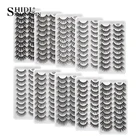 Ресницы 3D из искусственной норки, пушистые мягкие объемные натуральные длинные накладные ресницы, многоразовые ресницы для макияжа, 510 пар