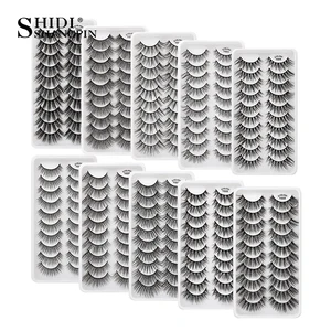 Ресницы 3D из искусственной норки, пушистые мягкие объемные натуральные длинные накладные ресницы, многоразовые ресницы для макияжа, 510 пар