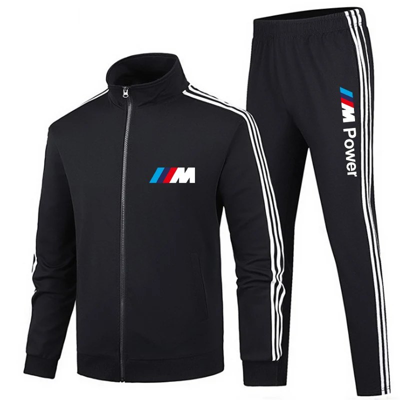 

2021men's New Brand Printing Bmw Spring And Autumn Sports Leisure Fitness Suit With Small Hoodie Sweater Pants Men's Sports