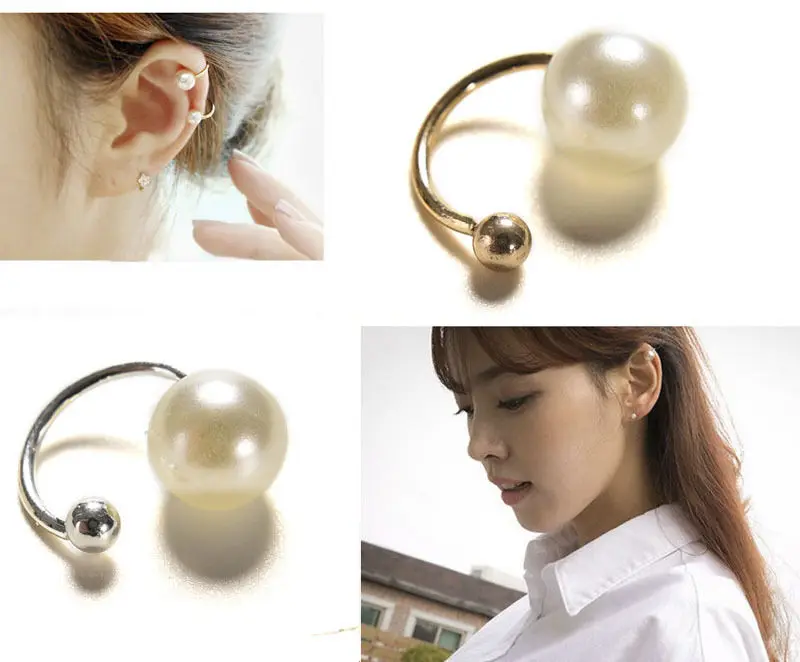 1 шт. прелестные модные туфли изысканный двойной имитация раскаты манжеты уха