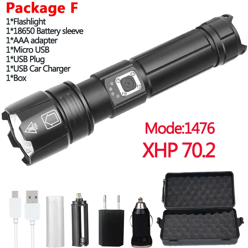 Litwod Z90 1909 XHP90 самый мощный светодиодный фонарик 26650 или 18650 аккумулятор и xhp70.2 тактический фонарик - Испускаемый цвет: Package F