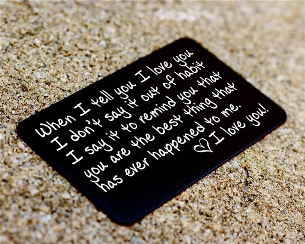 Мужской кошелек с гравировкой Love Note вечерние подарки на годовщину Рождество | Дом